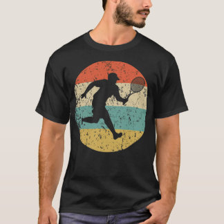 Tennis Player Silhouette Retro fun funny tennis me T-Shirt