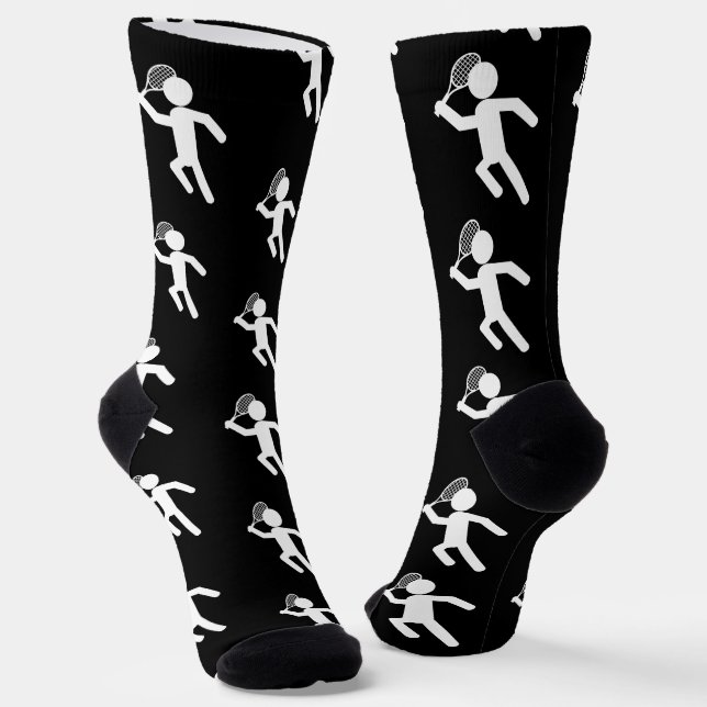 Tennis Player Sports Socks (Angled)