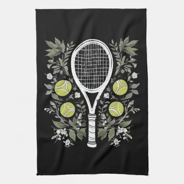 Tennis Player Tea Towel (Vertical)
