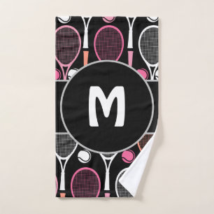 Tennis Player Team Name Personalised Monogrammed Hand Towel
