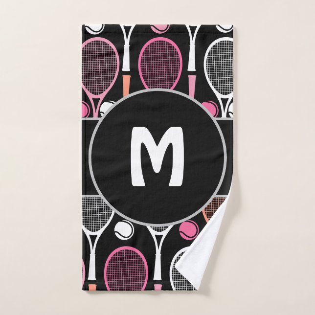 Tennis Player Team Name Personalised Monogrammed Hand Towel (Hand Towel)