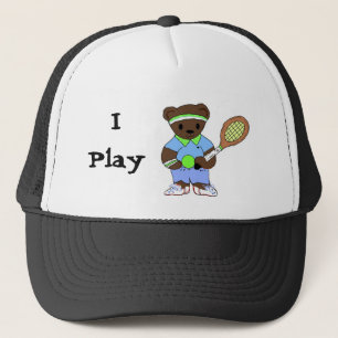 Tennis Player Teddybear Trucker Hat
