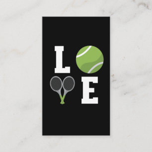 Tennis Player Tennis Ball and Rackets Business Card