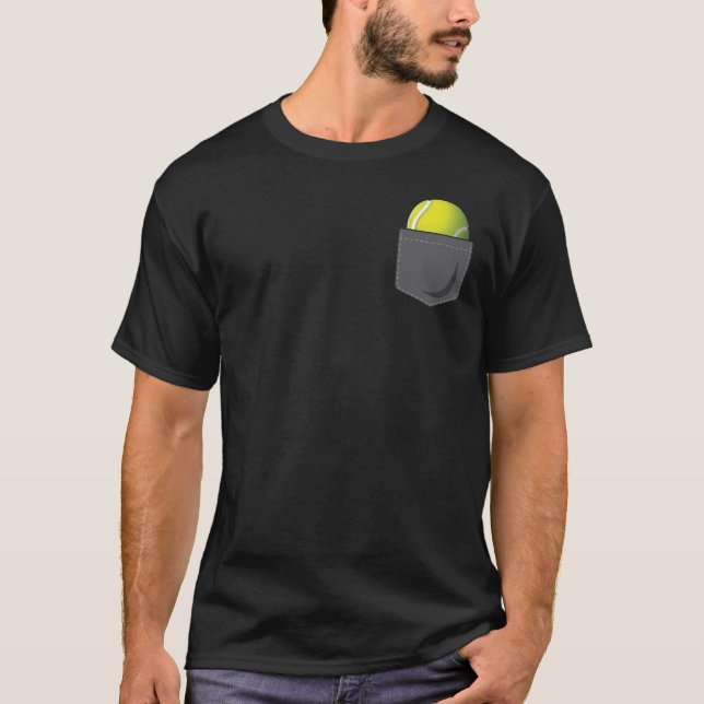Tennis Player Tennis Pocket Pocket T-Shirt (Front)