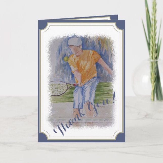 TENNIS PLAYER THANK YOU CARD (Front)