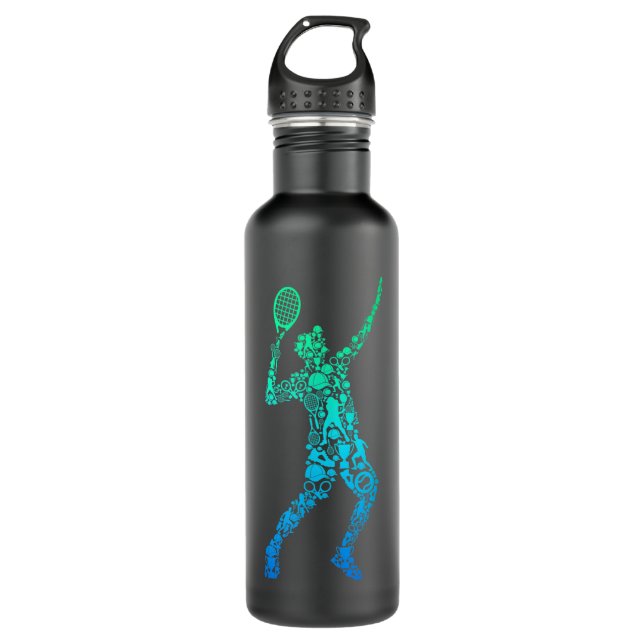 Tennis Player Youth Men Boys Kids 710 Ml Water Bottle (Front)