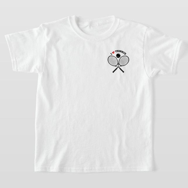Tennis Players, I Love Tennis T-Shirt (Laydown)