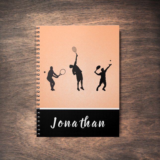 Tennis Players Silhouettes Sports Style Athletic Notebook (Creator Uploaded)