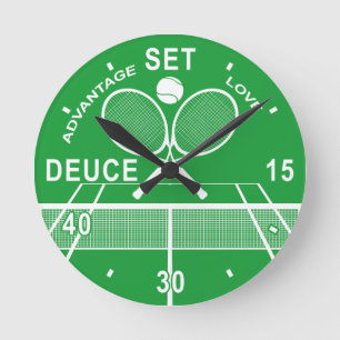 Tennis Players, Tennis Clock. Round Clock