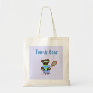 Tennis Playing Bear Tote Bag