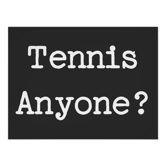 Tennis Poster (Front)