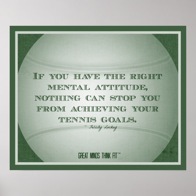 Tennis Poster with Quote 003 (Front)