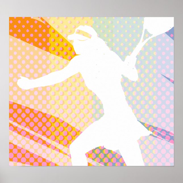 Tennis Poster with tennisbabe image (Front)