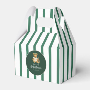 Tennis Preppy Bear Baby Shower Favour Box