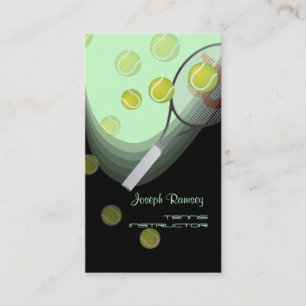 Tennis pro/tennis instructors DIY background colou Business Card