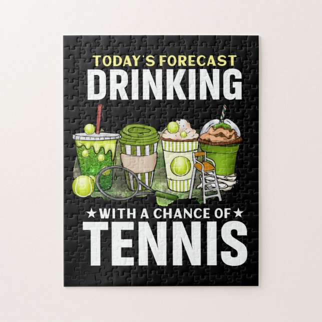 Tennis Puzzles with funny saying for player (Vertical)