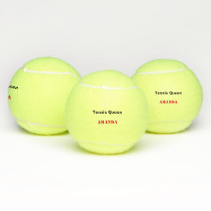 Tennis queen personalised tennis balls