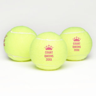 Tennis Queen Team Name Year Personalised Tennis Balls