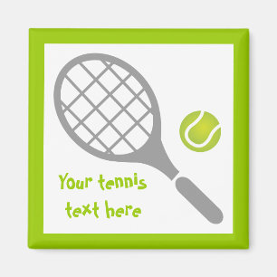 Tennis racket and ball custom magnet