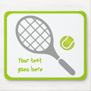 Tennis racket and ball custom mouse mat