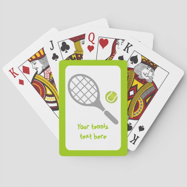 Tennis racket and ball custom playing cards (Back)