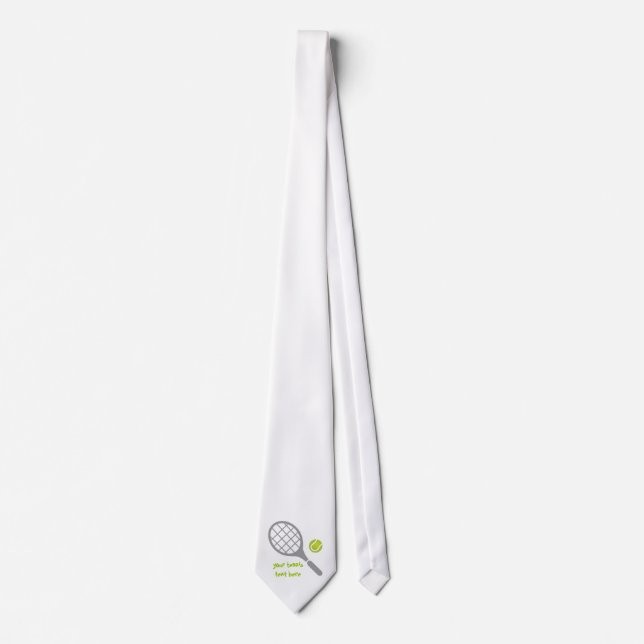 Tennis racket and ball custom tie (Front)