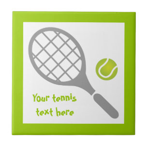 Tennis racket and ball custom tile