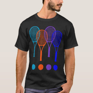 Tennis Racket And Ball Game Player Men Women Kid T-Shirt