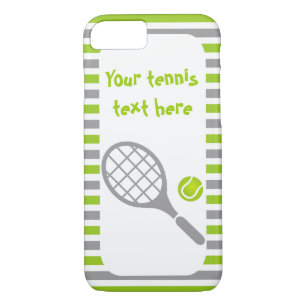 Tennis racket and ball green stripes iPhone 8/7 case