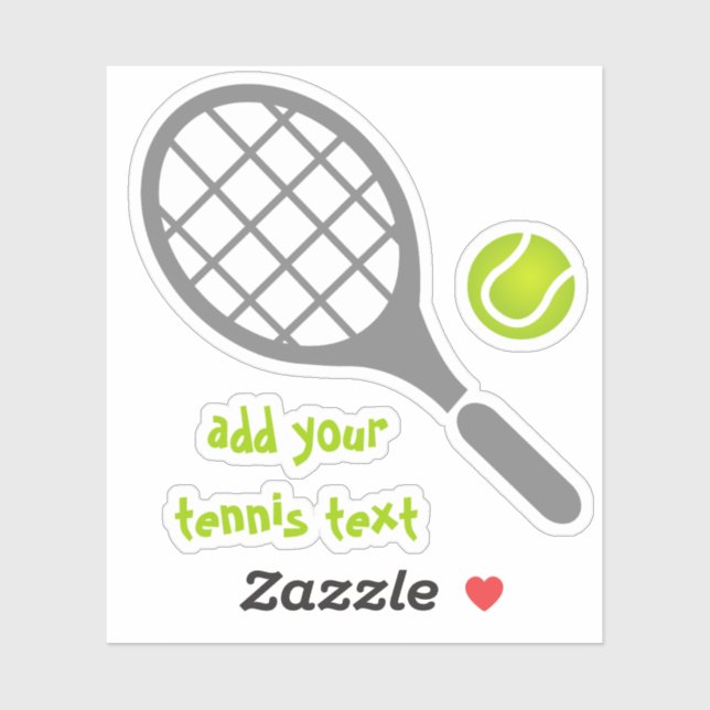Tennis racket and ball grey and green (Sheet)