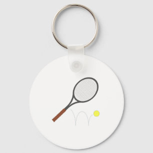 Tennis Racket And Ball Key Ring