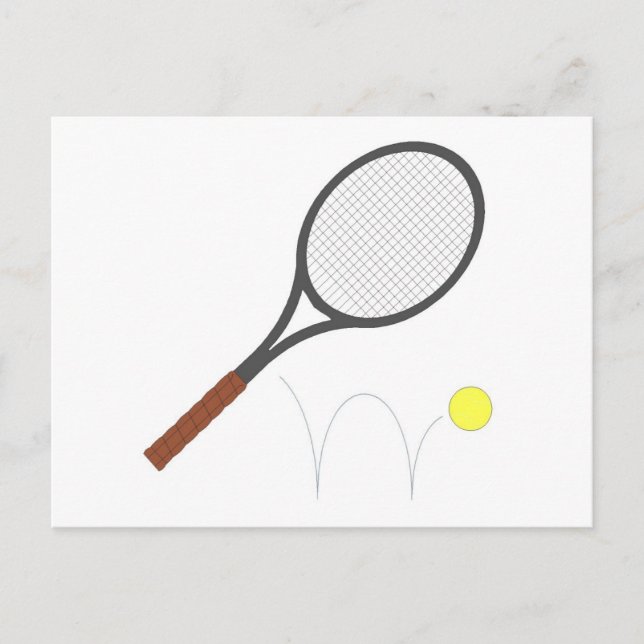 Tennis Racket And Ball Postcard (Front)