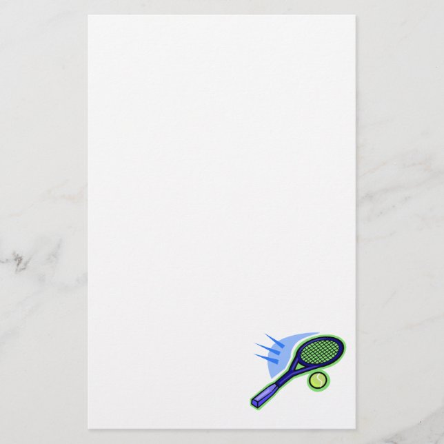 Tennis Racket & Ball Stationery (Front)
