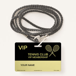 Tennis Racket ID Badge