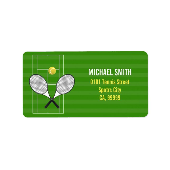 TENNIS RACKET LABEL (Front)