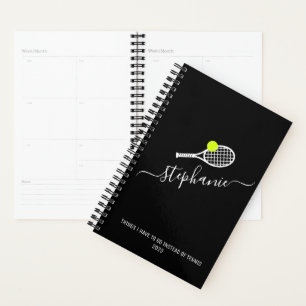 Tennis Racket Monogram Personalised Undated Planner