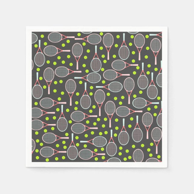 Tennis Racket Paper Napkins (Front)