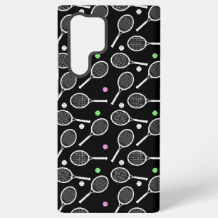 Tennis Racket Pattern Black   Samsung Galaxy Case