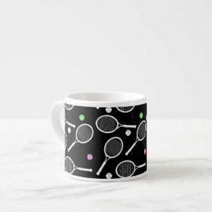 Tennis Racket Pattern Espresso Cup