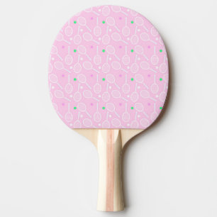 Tennis Racket Pattern Pastel Pink  Ping Pong Paddle
