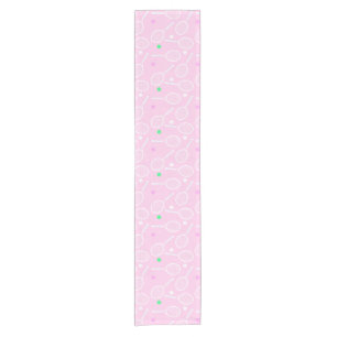 Tennis Racket Pattern Pastel Pink   Short Table Runner