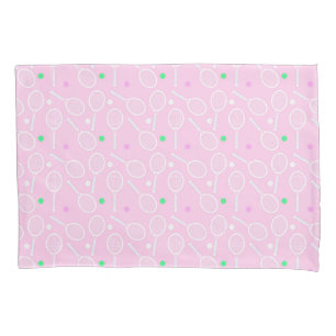 Tennis Racket Pattern Pink Pillowcase
