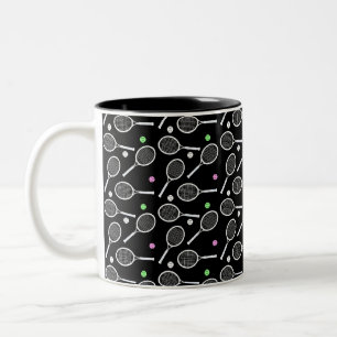 Tennis Racket Pattern   Two-Tone Coffee Mug