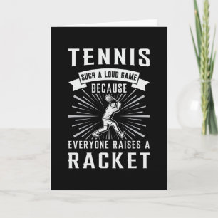 Tennis Racket Player Match Sports Court Funny Gift Card