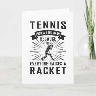 Tennis Racket Player Match Sports Funny Gift Idea Card