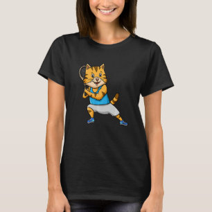 Tennis Racket Sports  Cat Whisperer Kitty Meow T-Shirt