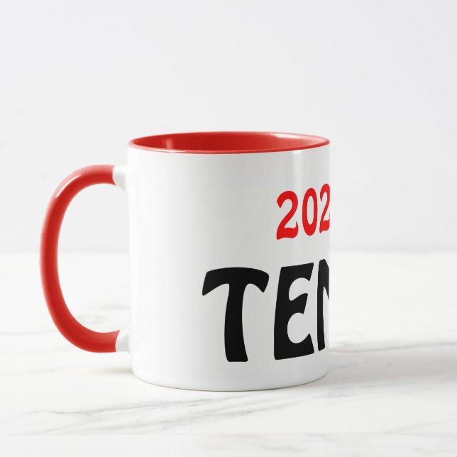 Tennis Racket Text Mug (Left)