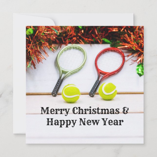 Tennis racket with Christmas Decoration (Front)