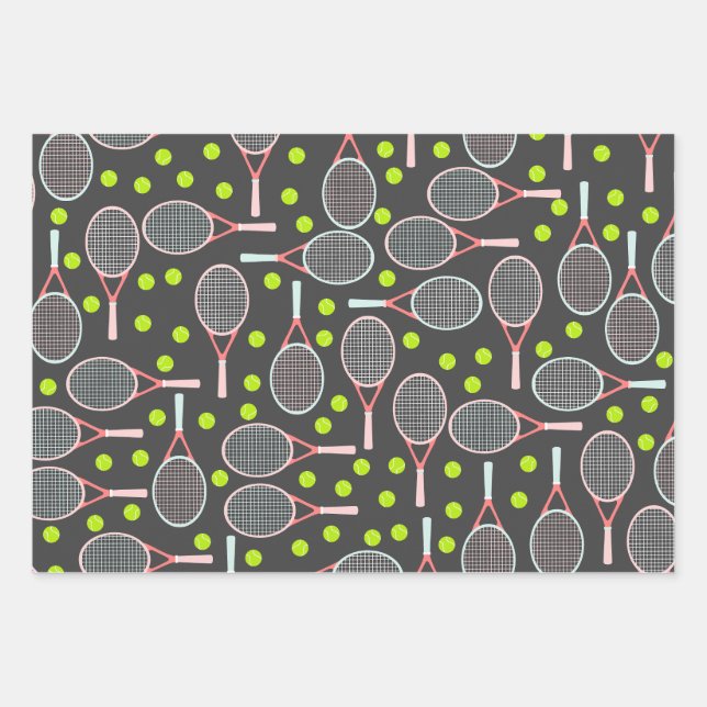 Tennis Racket Wrapping Paper (Front)