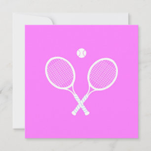 Tennis Rackets and Ball   Invitation